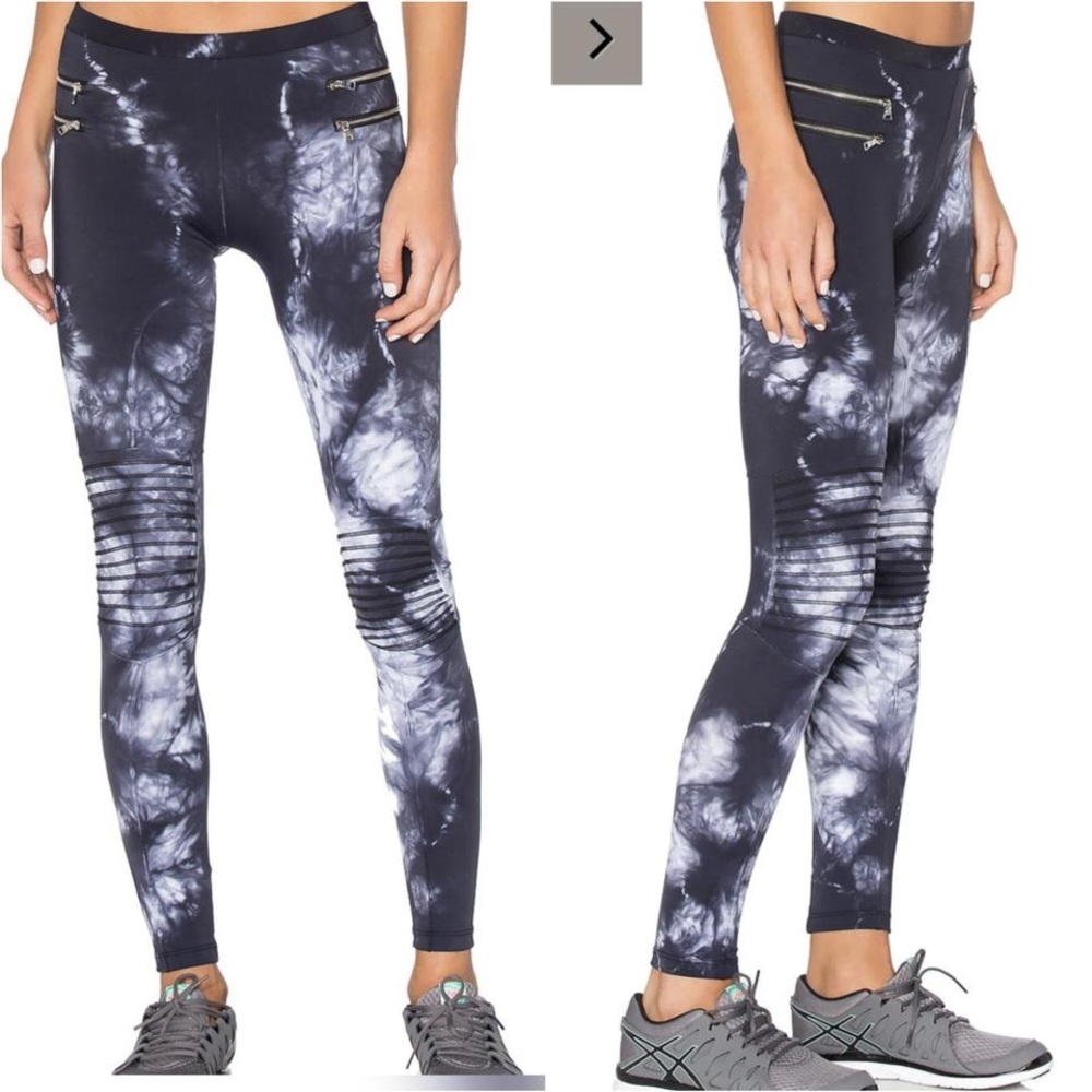 Blue Life FIT tie-dye moto-knees leggings